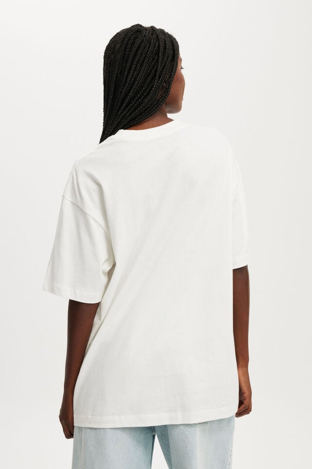 Cotton On Nirvana Boxy Graphic Tee Lcn Mt Nirvana Smiley/ Vintage White
