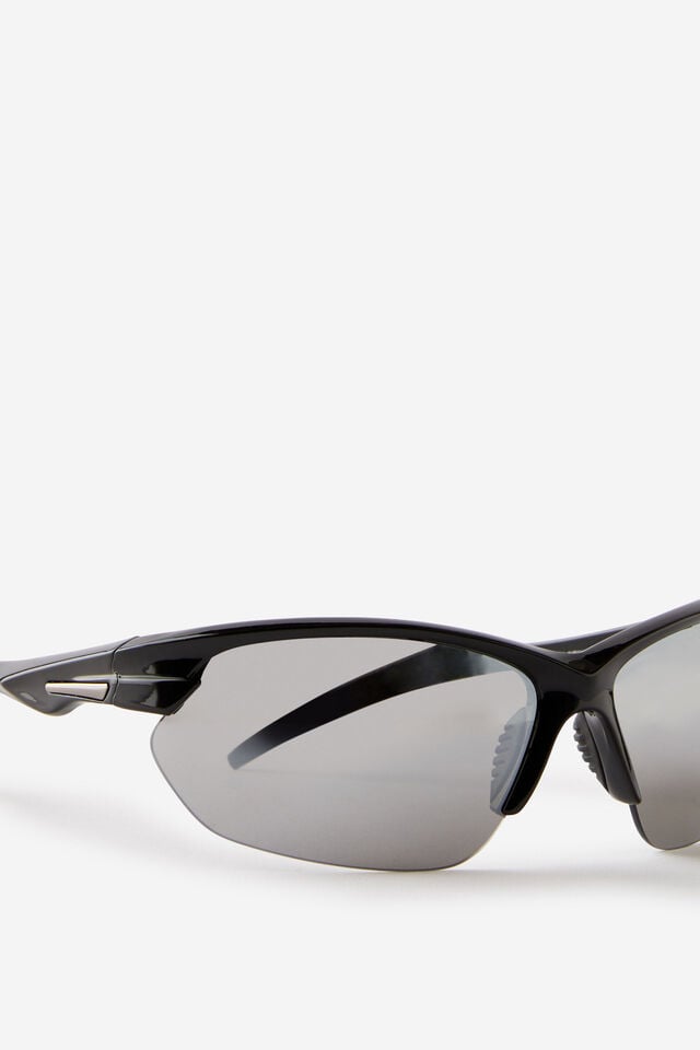 Cotton On Offline Sunglasses Black/black/smoke Mirror
