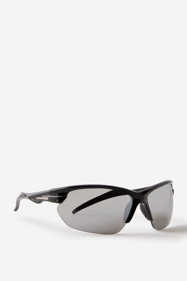 Cotton On Offline Sunglasses Black/black/smoke Mirror