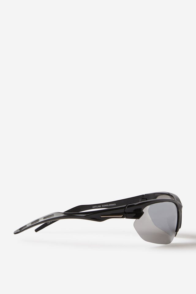 Cotton On Offline Sunglasses Black/black/smoke Mirror
