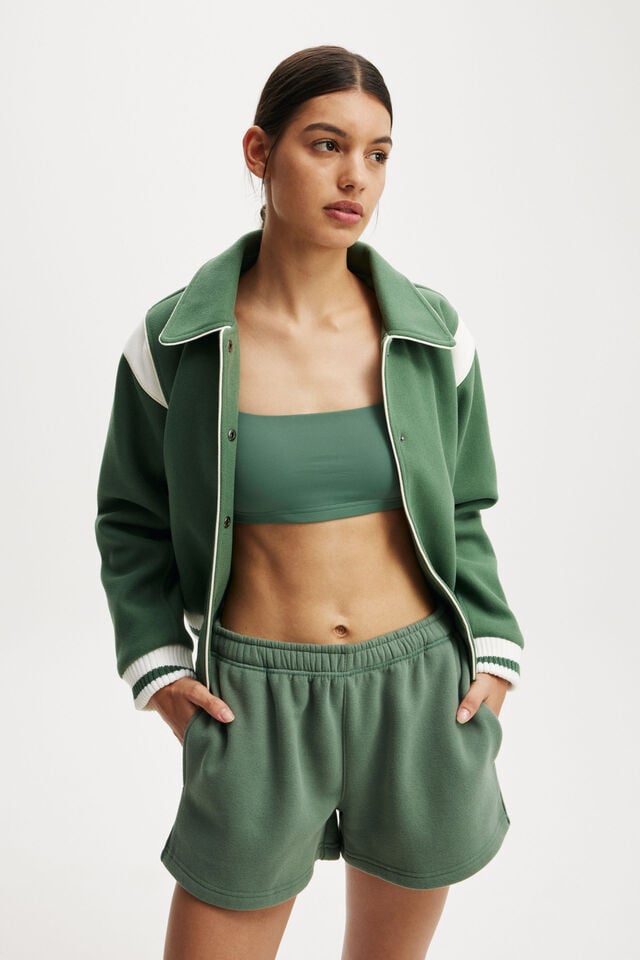 cotton on On Field Panelled Bomber Jacket emerald forest