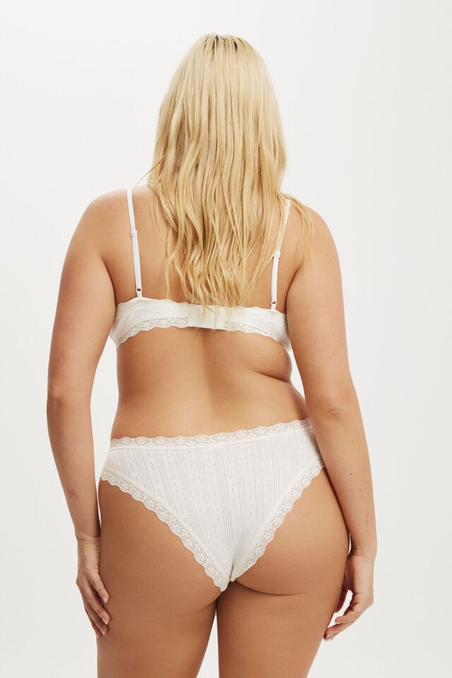 Cotton On Organic Cotton Lace Cheeky Brief Butterscotch Marle