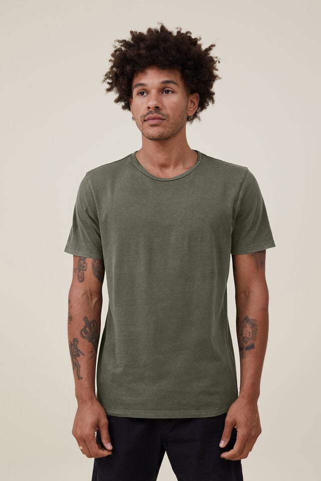 cotton on Organic Regular Fit Crew T-Shirt military