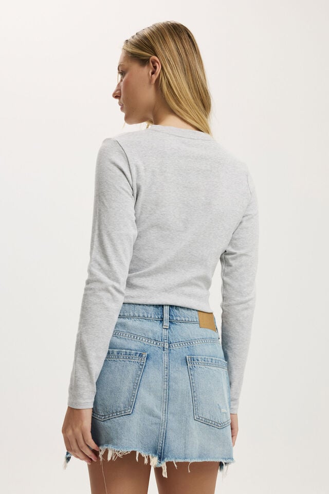 Cotton On Original Denim Mini Skirt Saltwater Blue Worn