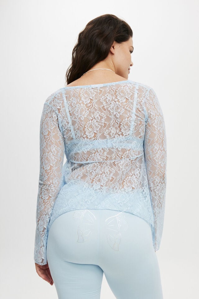 Cotton On Peach Prc Lace Cardigan Lcn Bra Peach Prc/ Eiffel Sky