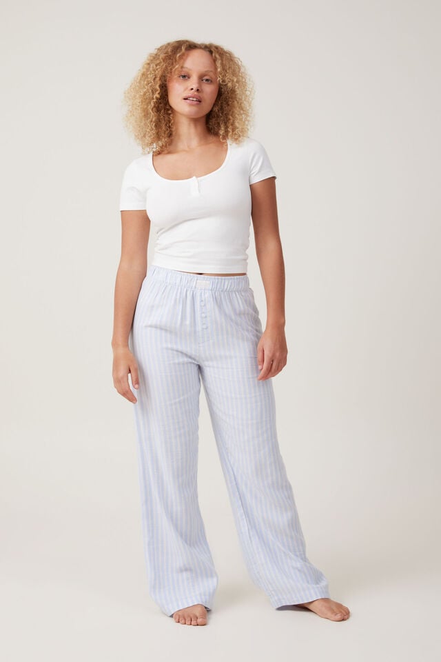 Cotton On Peached Jersey Henley T - Shirt Coconut Milk