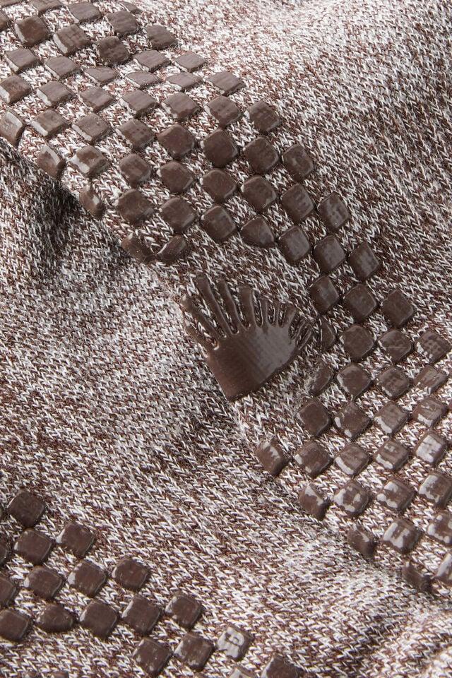 Cotton On Performance Studio Sock Practice Wellness French Roast Contrast