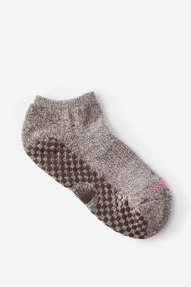 cotton on Performance Studio Sock practice wellness french roast contrast