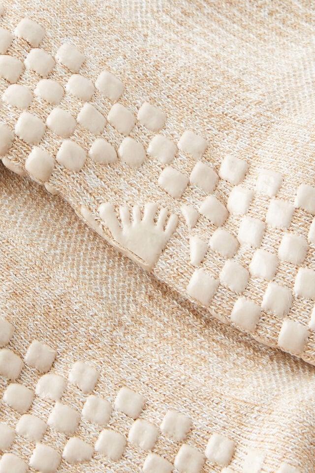 Cotton On Performance Studio Sock Practice Wellness Oatmeal Contrast