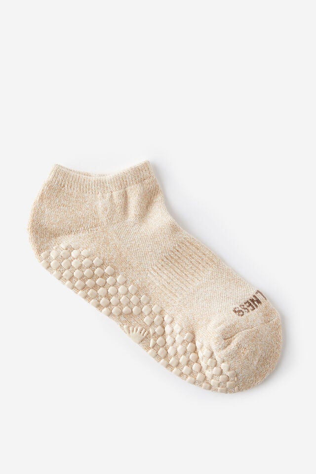 cotton on Performance Studio Sock practice wellness oatmeal contrast