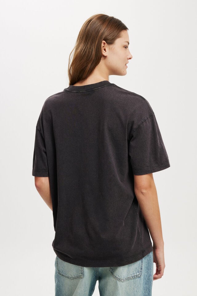 Cotton On Pink Floyd Music Boxy Graphic Tee Lcn Per Pink Floyd Gradient/washed Black