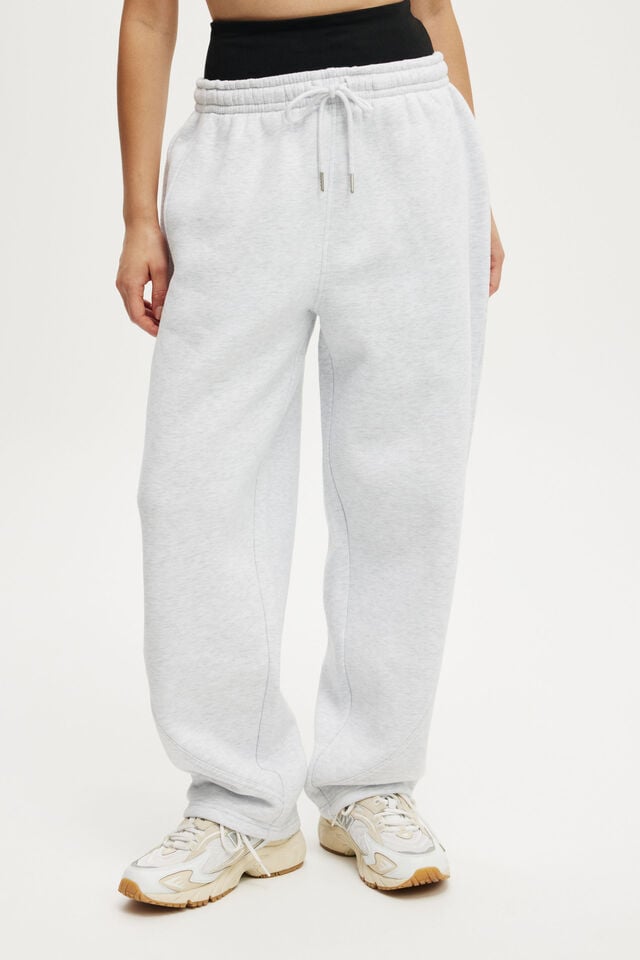 Cotton On Plush Essential Barrel Sweatpant Cloudy Grey Marle