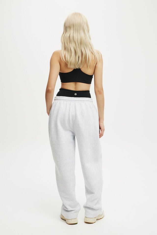 Cotton On Plush Essential Barrel Sweatpant Cloudy Grey Marle