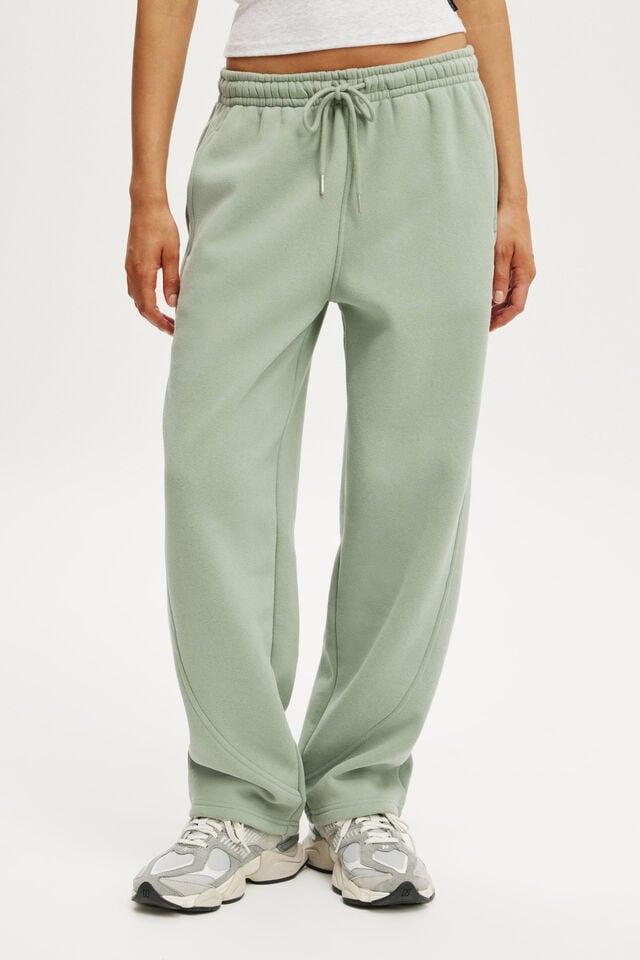 Cotton On Plush Essential Barrel Sweatpant Iceberg Green