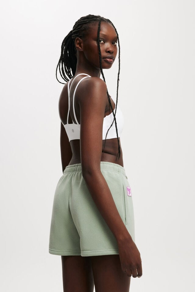 Cotton On Plush Essential Gym Short Iceberg Green/badge