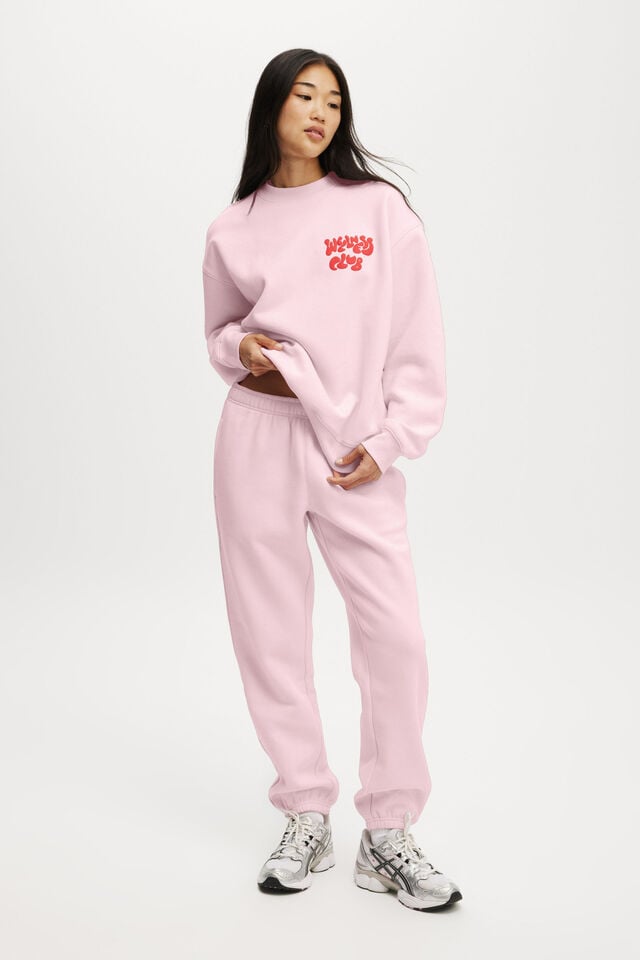 cotton on Plush Essential Gym Sweatpant cherry dream/coconut milk