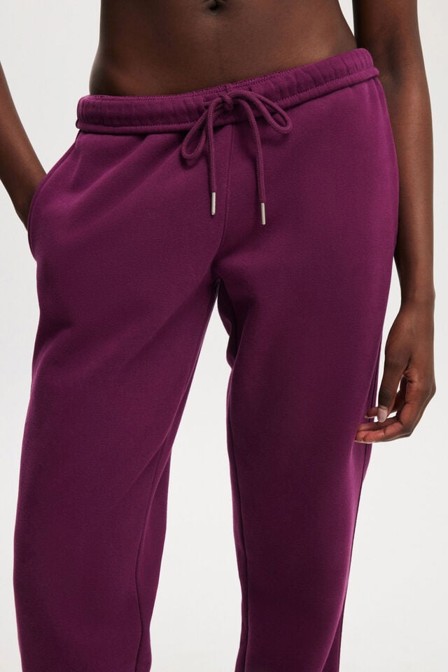 Cotton On Plush Essential Gym Sweatpant Grape Juice