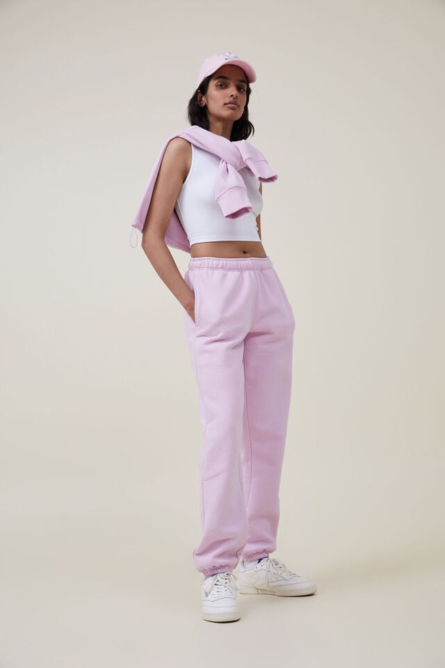 cotton on Plush Essential Gym Sweatpant pink lavender