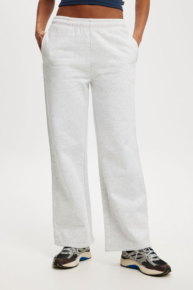 Cotton On Plush Essential Straight Leg Sweatpant Cloudy Grey Marle