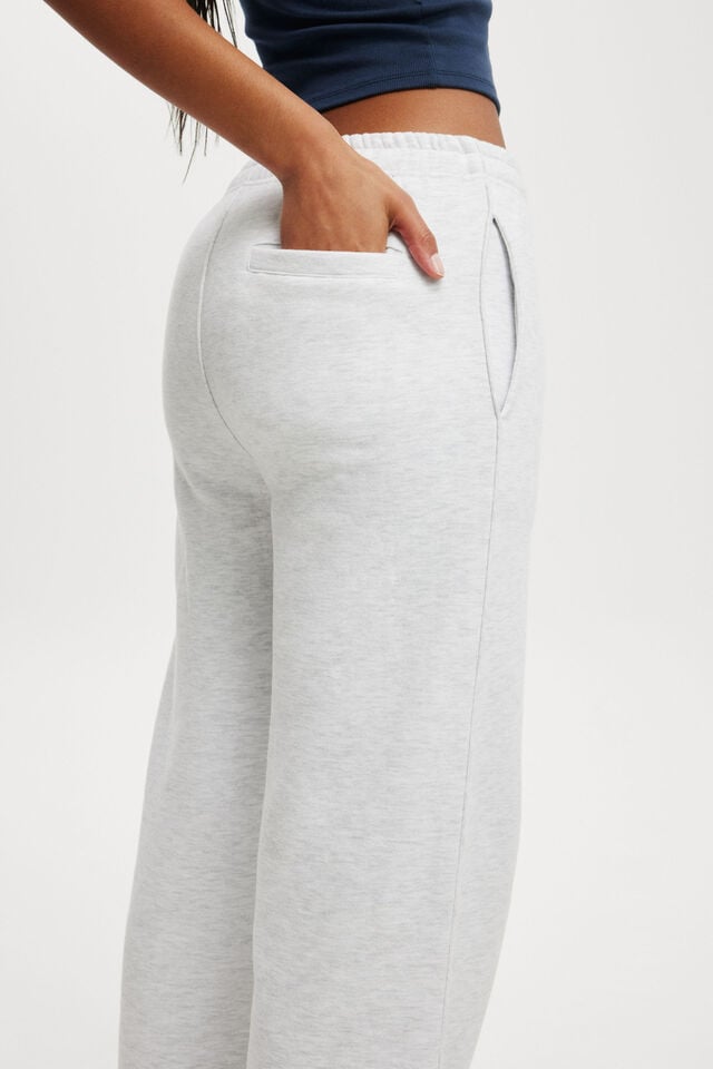 Cotton On Plush Essential Straight Leg Sweatpant Cloudy Grey Marle