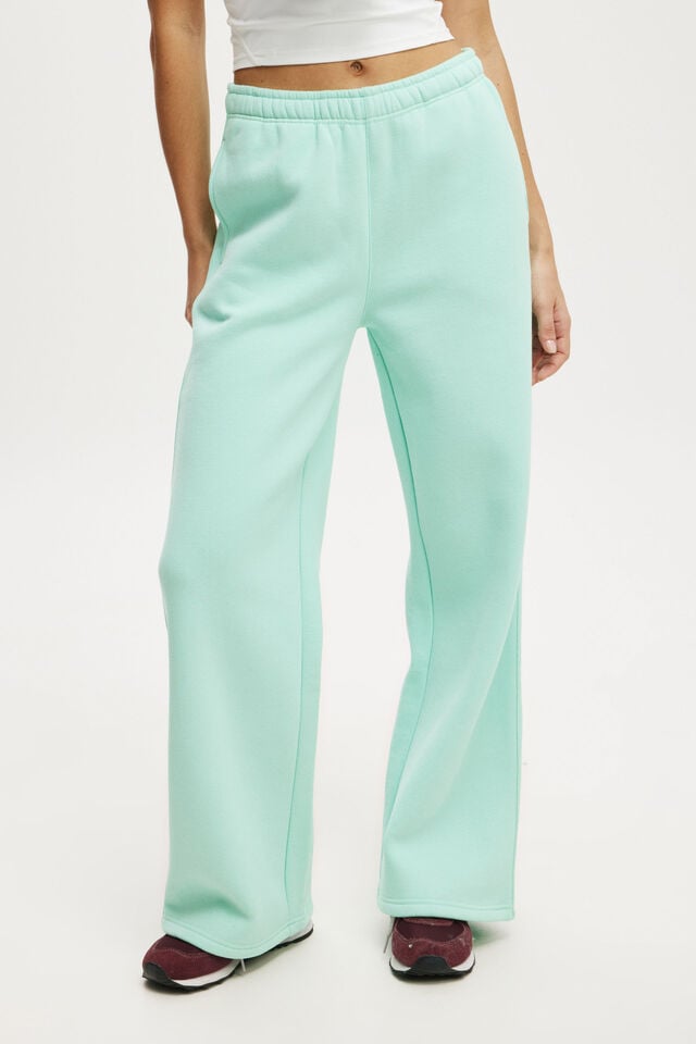 Cotton On Plush Essential Straight Leg Sweatpant Ice Green
