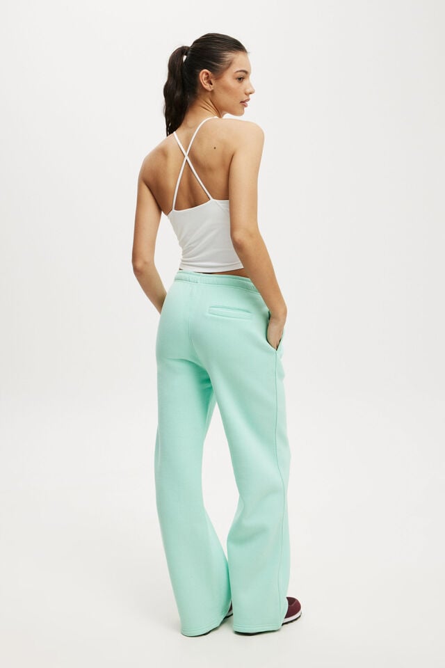 Cotton On Plush Essential Straight Leg Sweatpant Ice Green