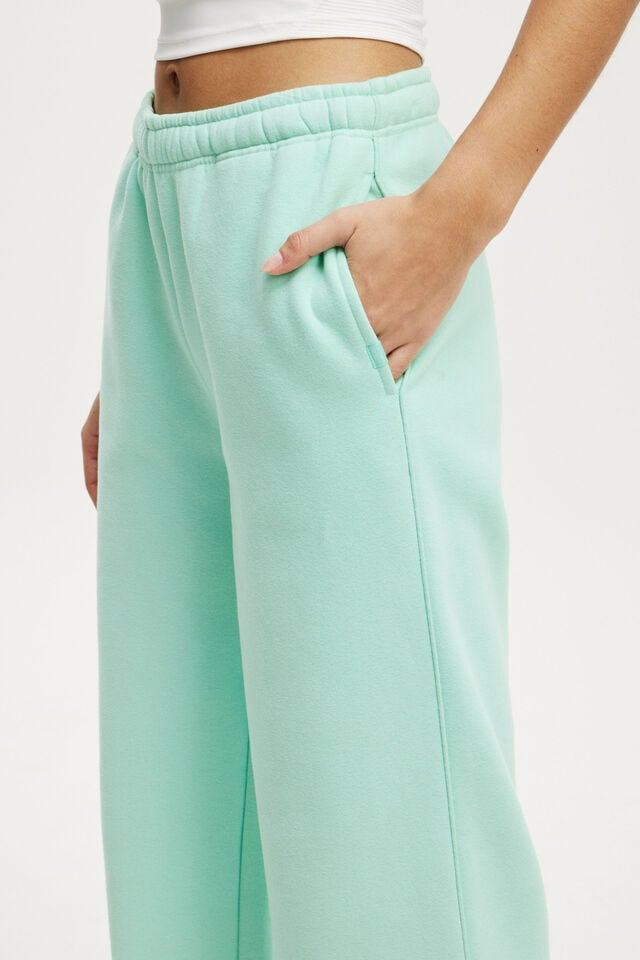 Cotton On Plush Essential Straight Leg Sweatpant Ice Green