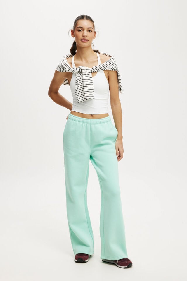 cotton on Plush Essential Straight Leg Sweatpant ice green