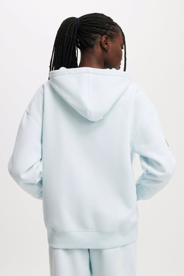 Cotton On Plush Premium Graphic Hoodie Clear Water/badge