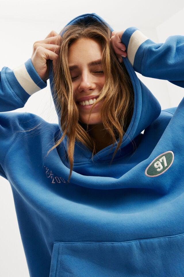 Cotton On Plush Premium Graphic Hoodie Evening Tide/body Athletic Club