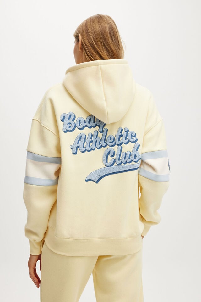 Cotton On Plush Premium Graphic Hoodie Sugar Cookie/body Athletic Club