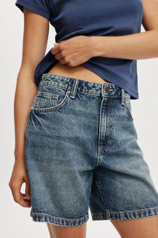 Cotton On Relaxed Denim Short Highway Blue/ Carpenter