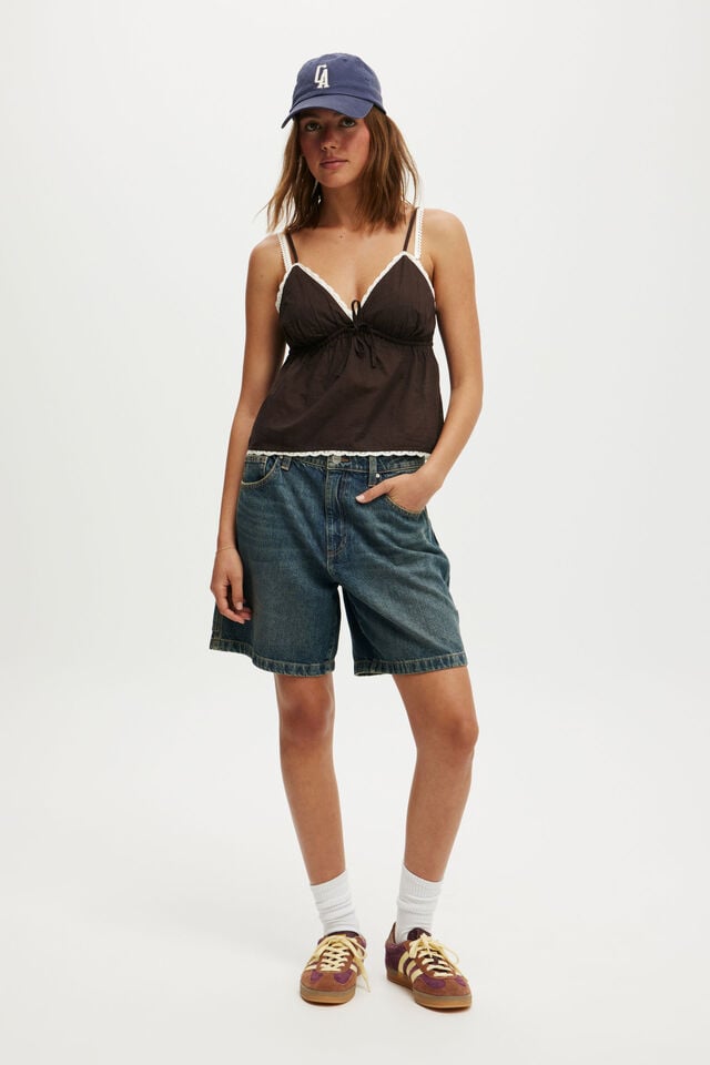 Cotton On Relaxed Denim Short Logans Blue/carpenter
