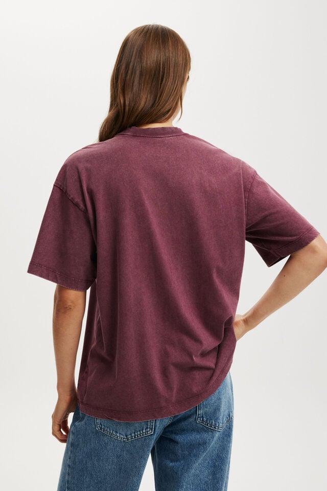 Cotton On Rolling Stones Boxy Graphic Tee Lcn Bra Rolling Stones Heart/ Sour Cherry