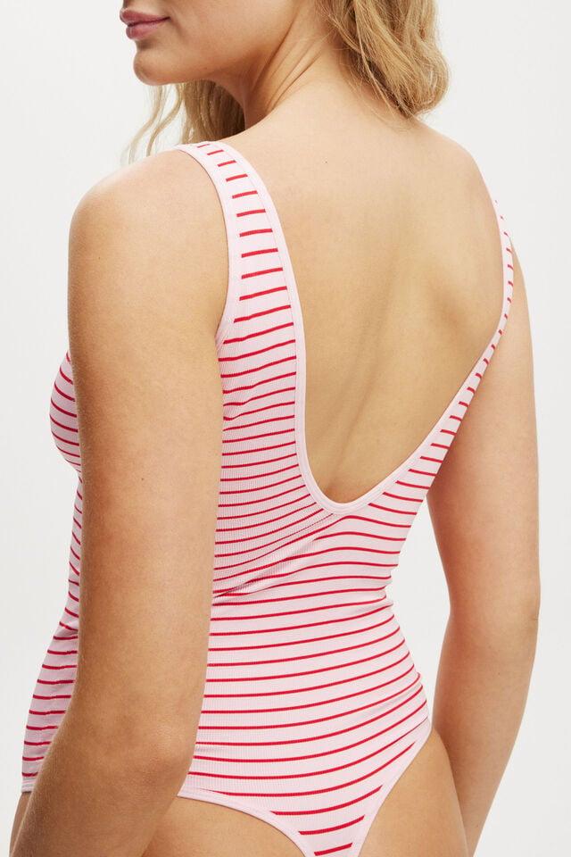 Cotton On Seamless Plunge Bodysuit French Fairytale Stripe