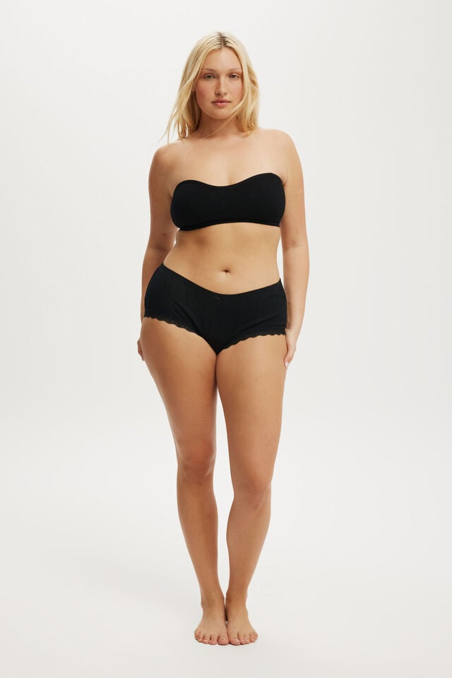 Cotton On Seamless Sweetheart Padded Bandeau (r) Black