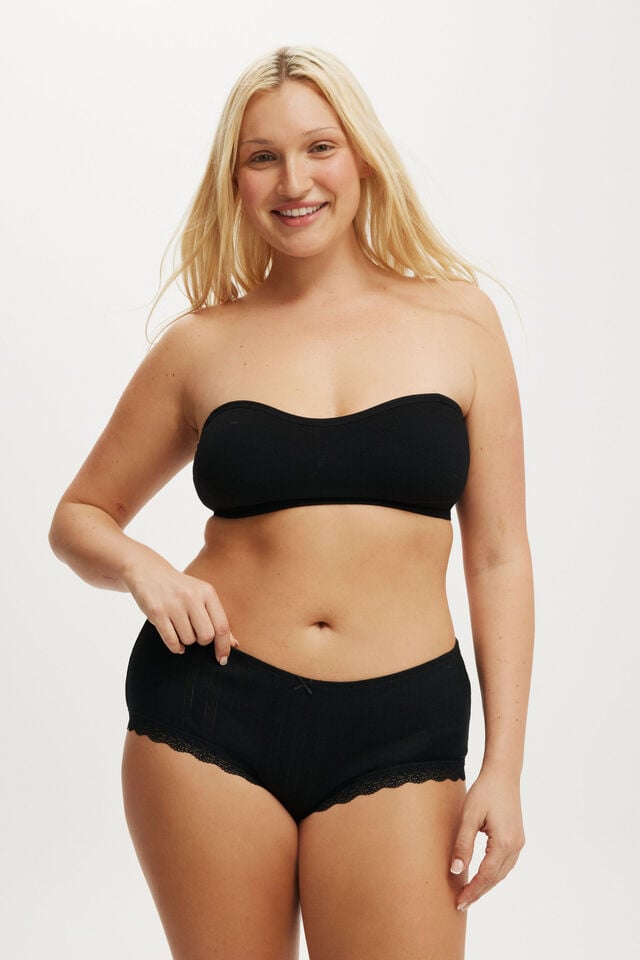 cotton on Seamless Sweetheart Padded Bandeau (r) black