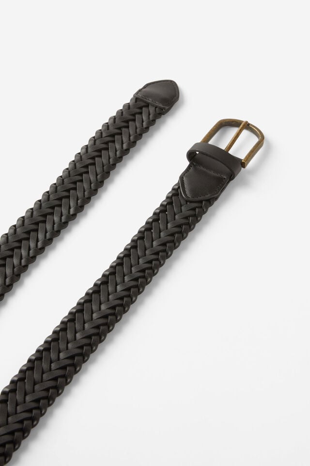 Cotton On Signature Braided Belt Black/burnished Gold