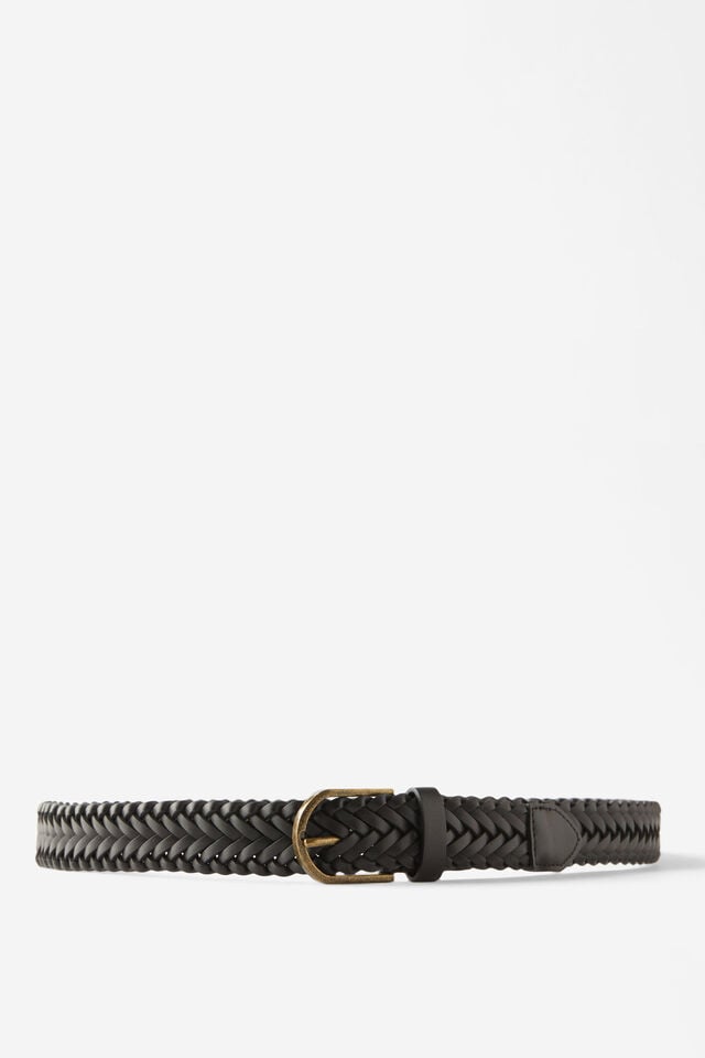 Cotton On Signature Braided Belt Black/burnished Gold