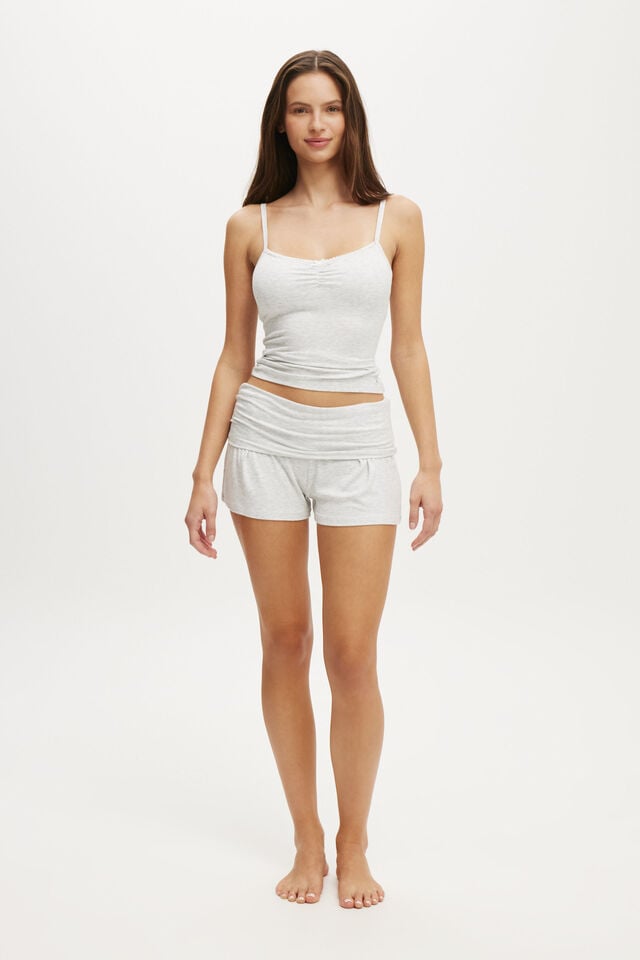 Cotton On Sleep Recovery Picot Cami Light Grey Marle