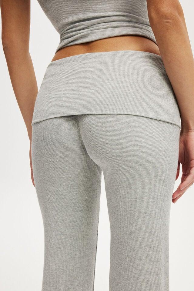 Cotton On Sleep Recovery Roll Waist Pant Light Grey Marle