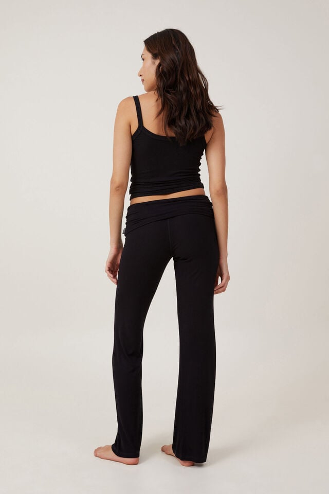 Cotton On Sleep Recovery Roll Waist Pant True Black