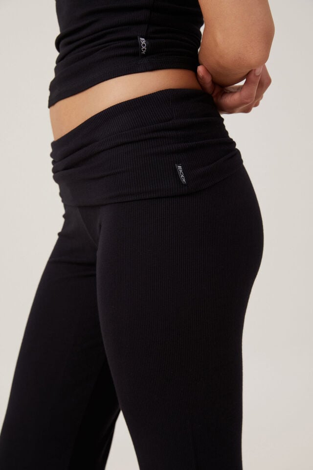 Cotton On Sleep Recovery Roll Waist Pant True Black
