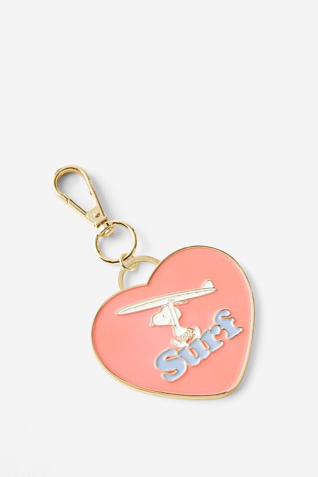 cotton on Snoopy Bag Charm lcn pea surf snoopy mirror heart