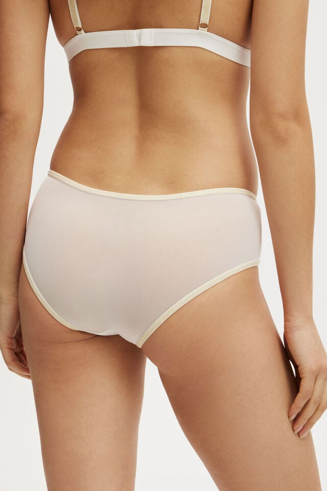 Cotton On Sporty Mesh Cheeky Boyleg Brief Coconut Milk/metallic