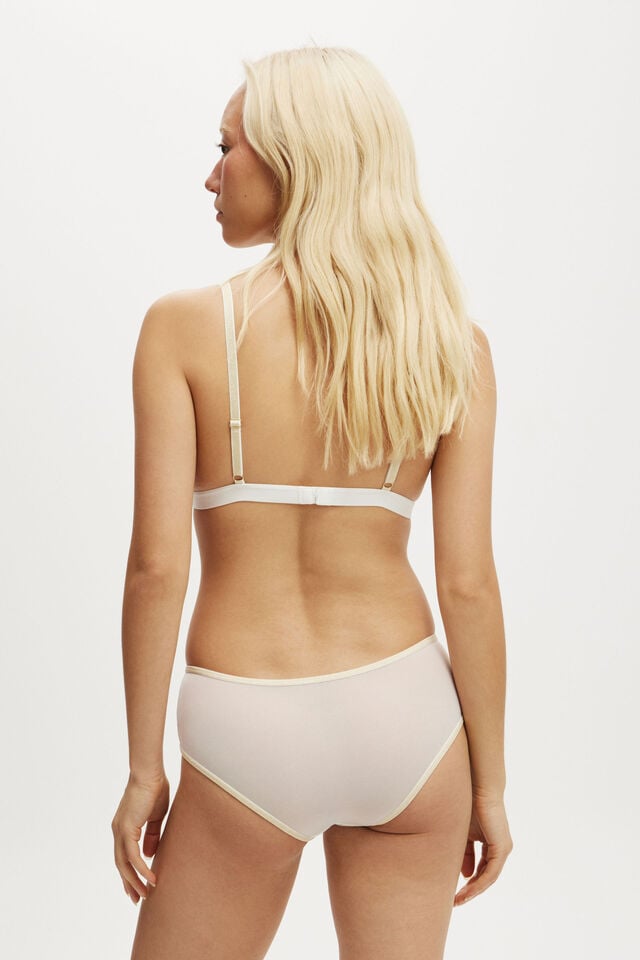 Cotton On Sporty Mesh Cheeky Boyleg Brief Coconut Milk/metallic
