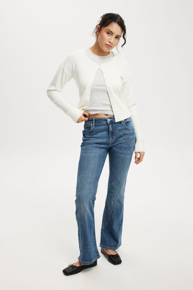 cotton on Stretch Bootcut Flare Jean pure blue/seam