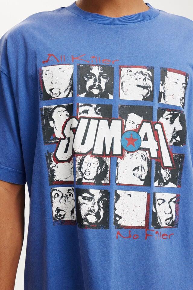 Cotton On Sum 41 Box Fit T-Shirt Lcn Mt Royal Blue / Sum 41 - All Killer No F