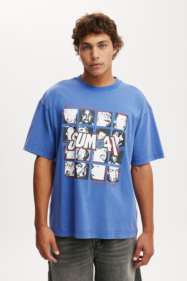 cotton on Sum 41 Box Fit T-Shirt lcn mt royal blue / sum 41 - all killer no f