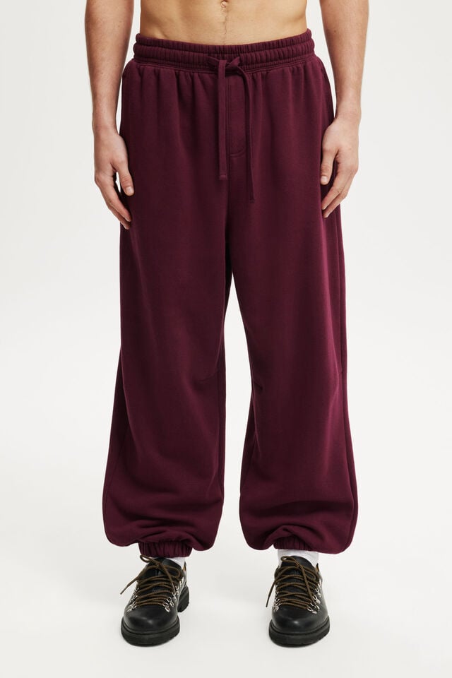 Cotton On Super Baggy Cuffed Track Pant Velvet Plum